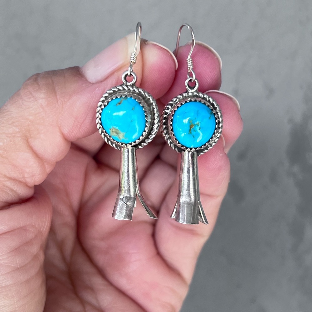 Turquoise blossom earrings
